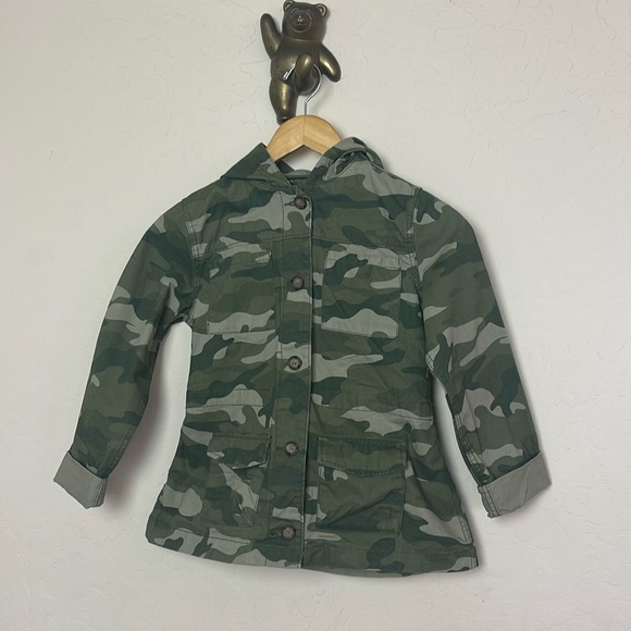 Old Navy Army print jacket green girls size L(10-12) - Picture 1 of 8